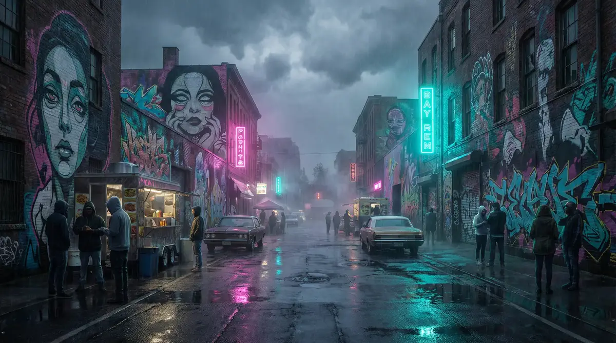 罪恶之都秘籍 - 雨夜壁画街